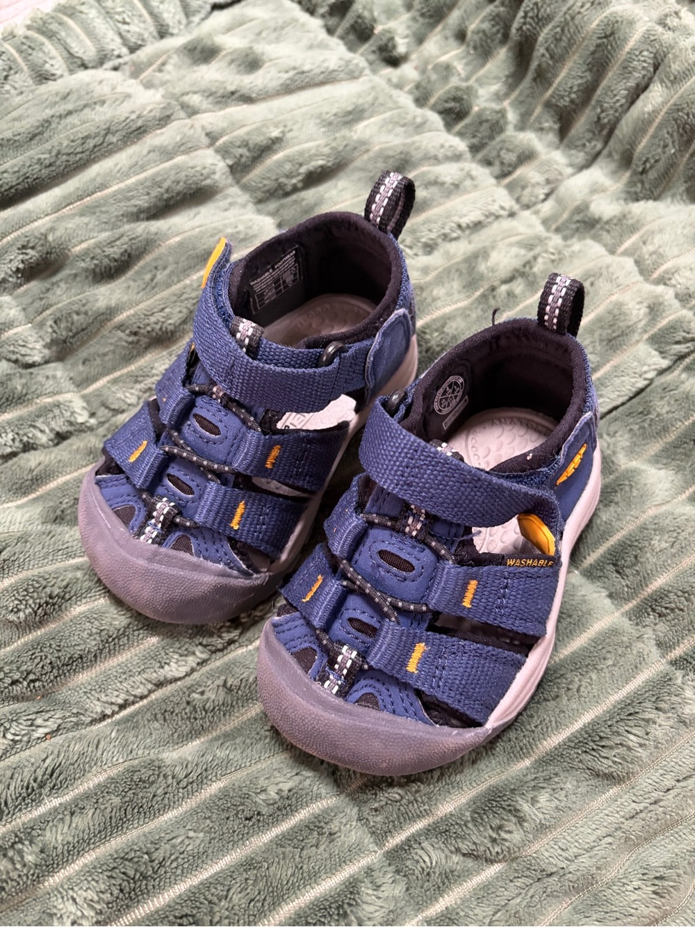 Keen Navy Blue Sandal with Yellow Accent
